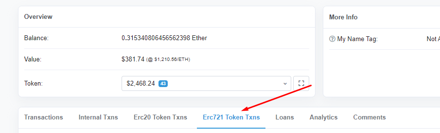 Etherscan ERC721