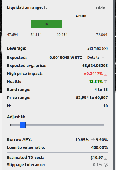 Leverage Menu