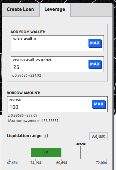 Leverage Menu